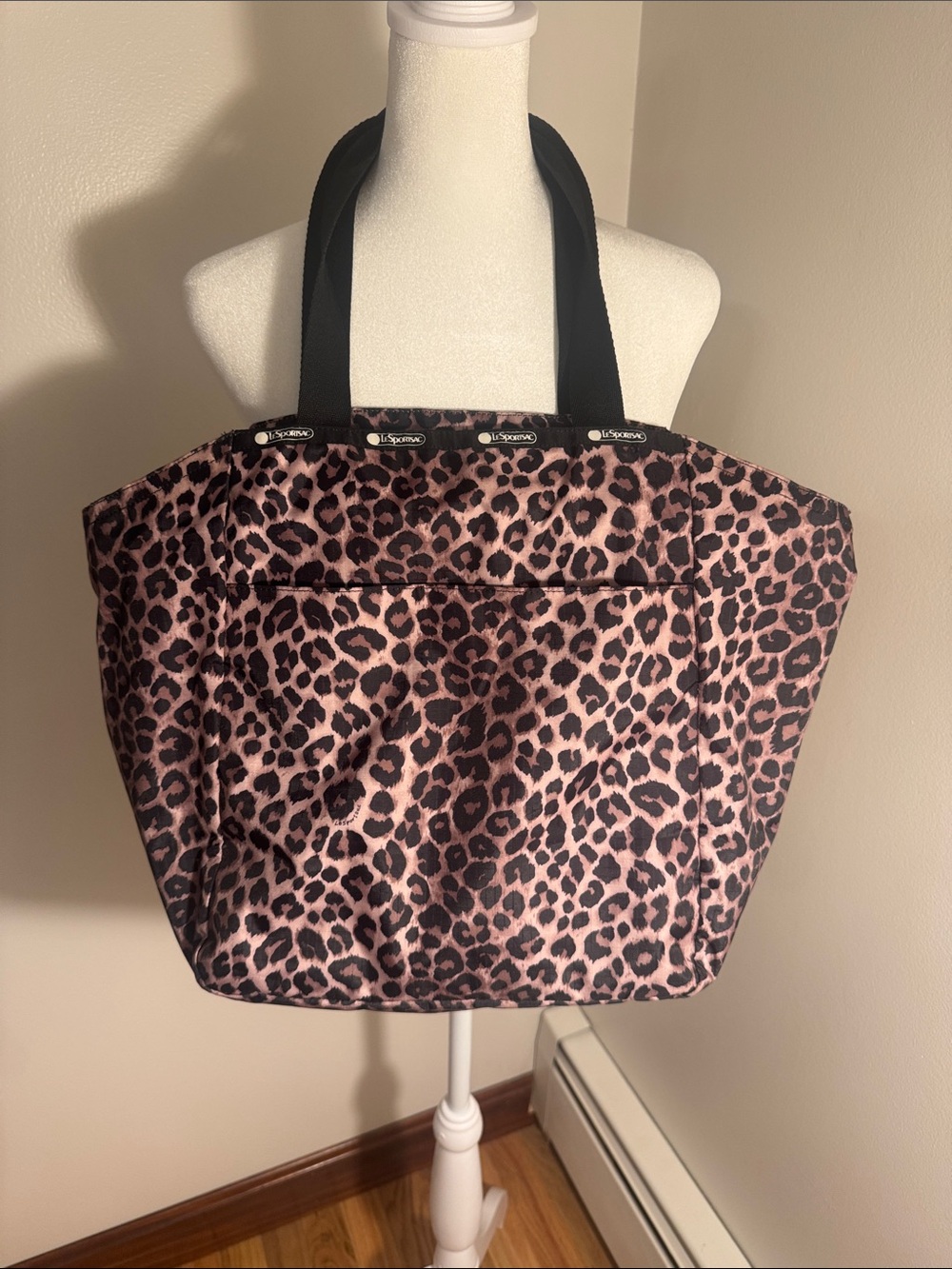 Lesportsac Leopard Print Tote with Black Straps